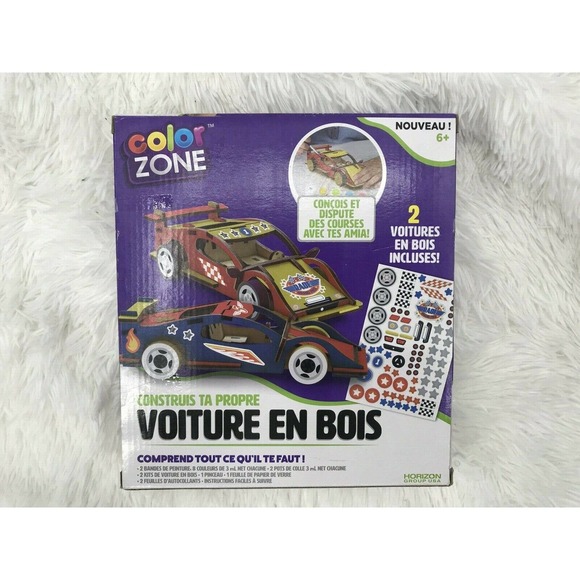 Color Zone Horizon Group Build Your Own Wooden Cars (2 Wooden Cars Included) - Picture 5 of 5